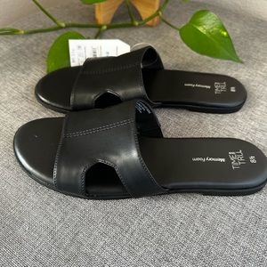 Time & Tru Women’s H Band Sandal Black Size 8 1/2